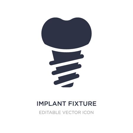 implant fixture icon on white background. Simple element illustration from Dentist concept. implant fixture icon symbol design.のイラスト素材