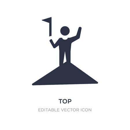 top icon on white background. Simple element illustration from Education concept. top icon symbol design.のイラスト素材