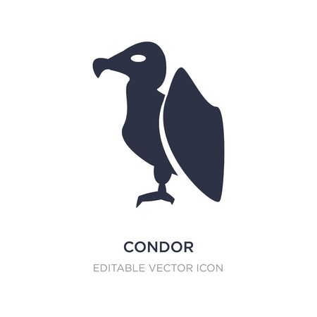 condor icon on white background. Simple element illustration from Animals concept. condor icon symbol design.のイラスト素材