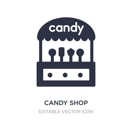 candy shop icon on white background. Simple element illustration from Food concept. candy shop icon symbol design.のイラスト素材