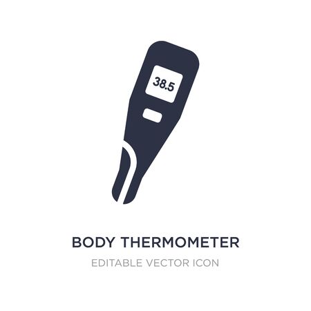 body thermometer icon on white background. Simple element illustration from Tools and utensils concept. body thermometer icon symbol design.のイラスト素材