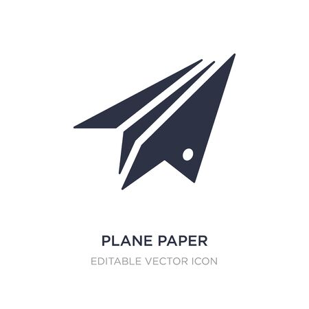plane paper icon on white background. Simple element illustration from General concept. plane paper icon symbol design.のイラスト素材
