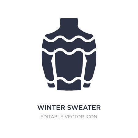 winter sweater icon on white background. Simple element illustration from Christmas concept. winter sweater icon symbol design.のイラスト素材