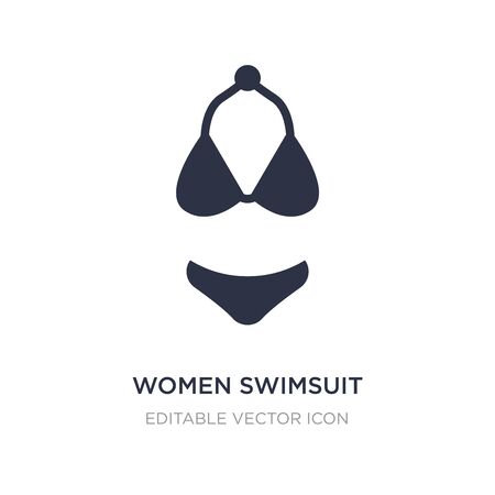 women swimsuit icon on white background. Simple element illustration from Fashion concept. women swimsuit icon symbol design.のイラスト素材