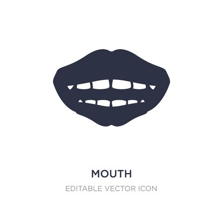 mouth icon on white background. Simple element illustration from Dentist concept. mouth icon symbol design.のイラスト素材