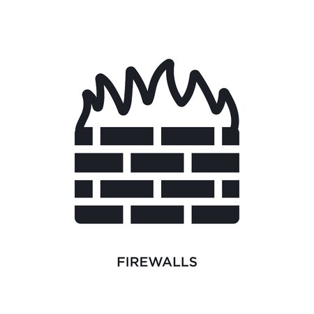 firewalls isolated icon. simple element illustration from technology concept icons. firewalls editable logo sign symbol design on white background. can be use for web and mobileのイラスト素材