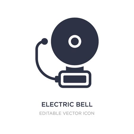 electric bell icon on white background. Simple element illustration from Tools and utensils concept. electric bell icon symbol design.のイラスト素材