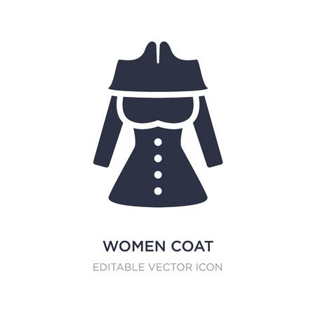 women coat icon on white background. Simple element illustration from Fashion concept. women coat icon symbol design.のイラスト素材