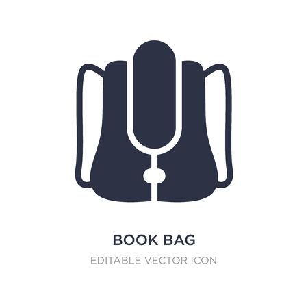 book bag icon on white background. Simple element illustration from Fashion concept. book bag icon symbol design.のイラスト素材
