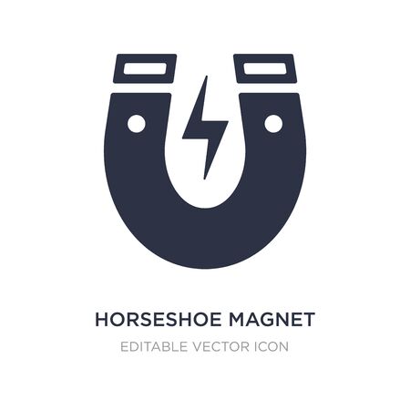 horseshoe magnet icon on white background. Simple element illustration from General concept. horseshoe magnet icon symbol design.のイラスト素材