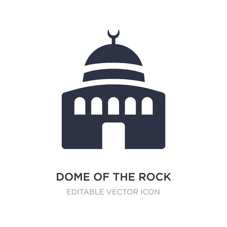 dome of the rock icon on white background. Simple element illustration from Monuments concept. dome of the rock icon symbol design.のイラスト素材