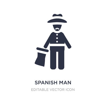 spanish man icon on white background. Simple element illustration from People concept. spanish man icon symbol design.のイラスト素材