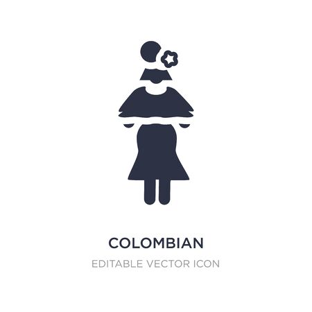 colombian icon on white background. Simple element illustration from People concept. colombian icon symbol design.のイラスト素材