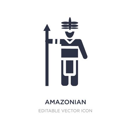 amazonian icon on white background. Simple element illustration from People concept. amazonian icon symbol design.のイラスト素材