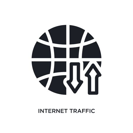 internet traffic isolated icon. simple element illustration from technology concept icons. internet traffic editable  sign symbol design on white background. can be use for web and mobileのイラスト素材