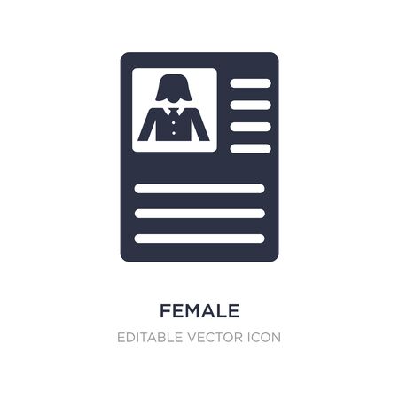 female journalist on tablet icon on white background. Simple element illustration from People concept. female journalist on tablet icon symbol design.のイラスト素材