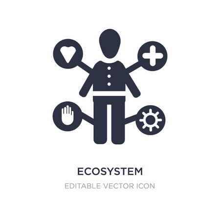 ecosystem icon on white background. Simple element illustration from People concept. ecosystem icon symbol design.のイラスト素材