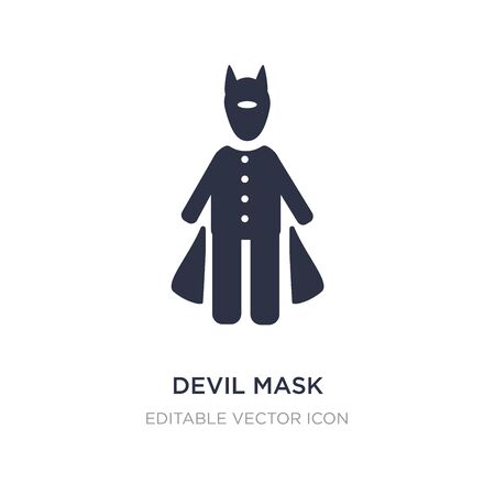 devil mask icon on white background. Simple element illustration from People concept. devil mask icon symbol design.のイラスト素材