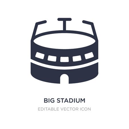 big stadium icon on white background. Simple element illustration from Buildings concept. big stadium icon symbol design.のイラスト素材
