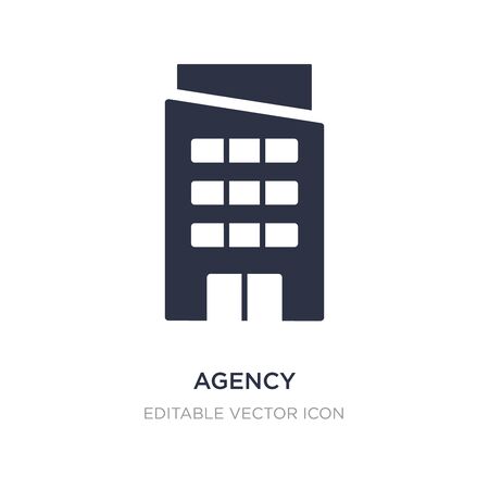 agency icon on white background. Simple element illustration from Buildings concept. agency icon symbol design.のイラスト素材