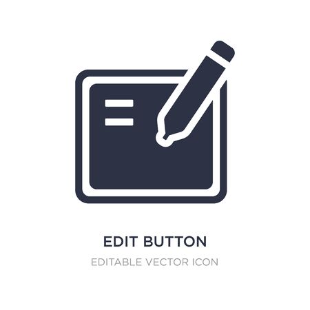 edit button icon on white background. Simple element illustration from UI concept. edit button icon symbol design.のイラスト素材
