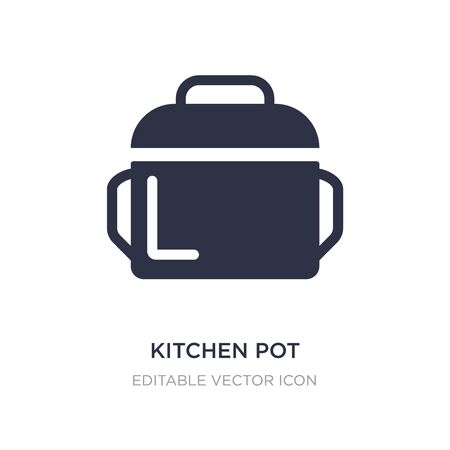 kitchen pot icon on white background. Simple element illustration from Food concept. kitchen pot icon symbol design.のイラスト素材