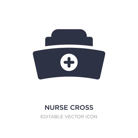 nurse cross icon on white background. Simple element illustration from Medical concept. nurse cross icon symbol design.のイラスト素材