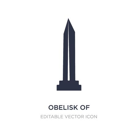 obelisk of buenos aires icon on white background. Simple element illustration from Monuments concept. obelisk of buenos aires icon symbol design.のイラスト素材