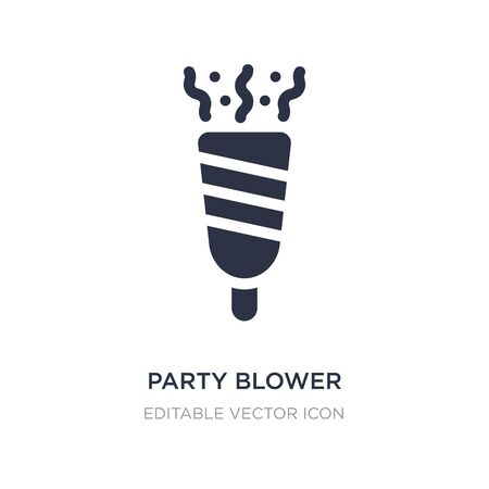 party blower icon on white background. Simple element illustration from Birthday and party concept. party blower icon symbol design.のイラスト素材