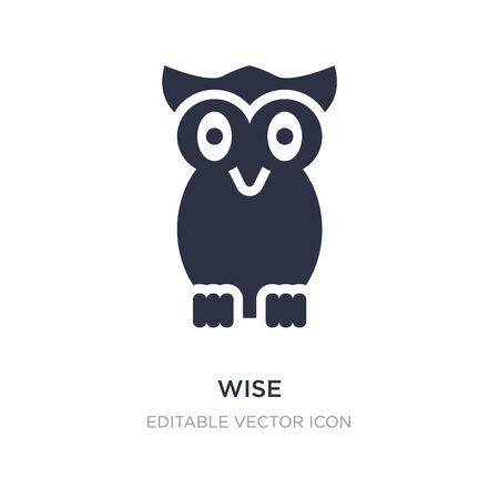 wise icon on white background. Simple element illustration from Animals concept. wise icon symbol design.のイラスト素材