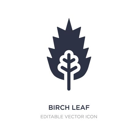 birch leaf icon on white background. Simple element illustration from Nature concept. birch leaf icon symbol design.のイラスト素材