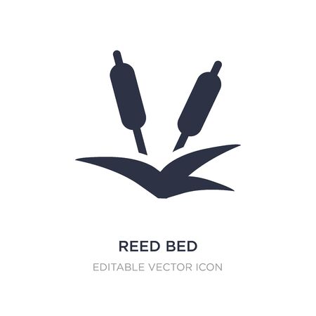 reed bed icon on white background. Simple element illustration from Nature concept. reed bed icon symbol design.のイラスト素材
