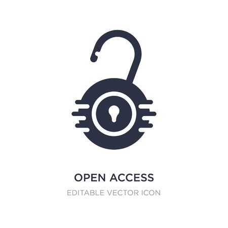open access icon on white background. Simple element illustration from Security concept. open access icon symbol design.のイラスト素材