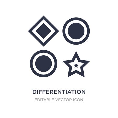 differentiation icon on white background. Simple element illustration from Seo and web concept. differentiation icon symbol design.のイラスト素材