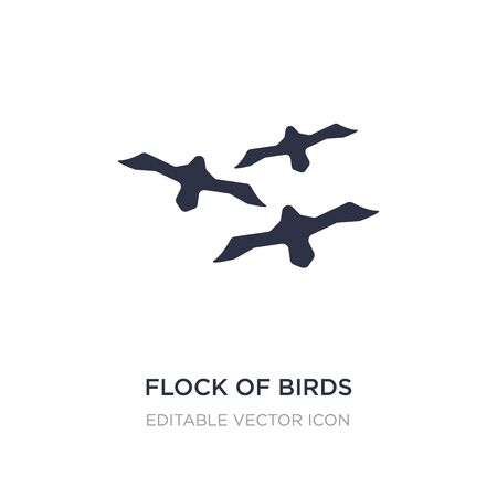 flock of birds icon on white background. Simple element illustration from Animals concept. flock of birds icon symbol design.のイラスト素材