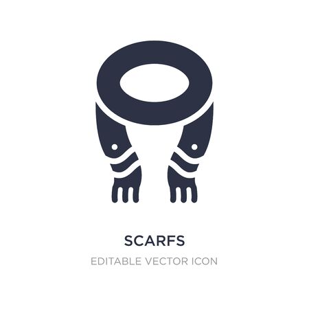 scarfs icon on white background. Simple element illustration from Christmas concept. scarfs icon symbol design.のイラスト素材