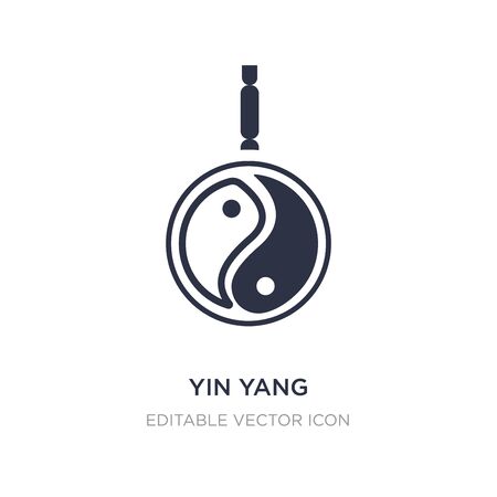 yin yang icon on white background. Simple element illustration from Signs concept. yin yang icon symbol design.のイラスト素材