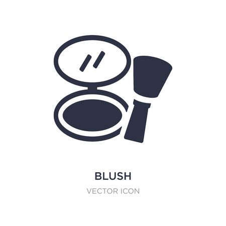 blush icon on white background. Simple element illustration from Beauty concept. blush sign icon symbol design.のイラスト素材