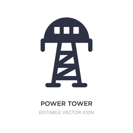 power tower icon on white background. Simple element illustration from Industry concept. power tower icon symbol design.のイラスト素材