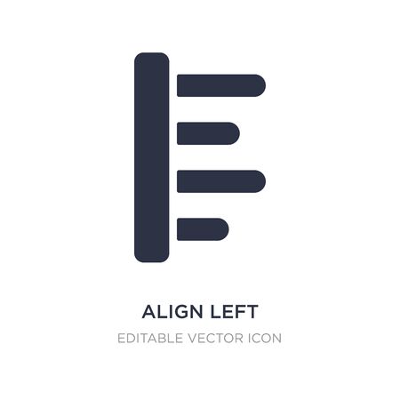 align left icon on white background. Simple element illustration from Signs concept. align left icon symbol design.のイラスト素材