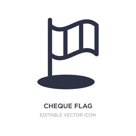 cheque flag icon on white background. Simple element illustration from Sports concept. cheque flag icon symbol design.のイラスト素材