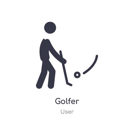 golfer icon. isolated golfer icon vector illustration from user collection. editable sing symbol can be use for web site and mobile appのイラスト素材