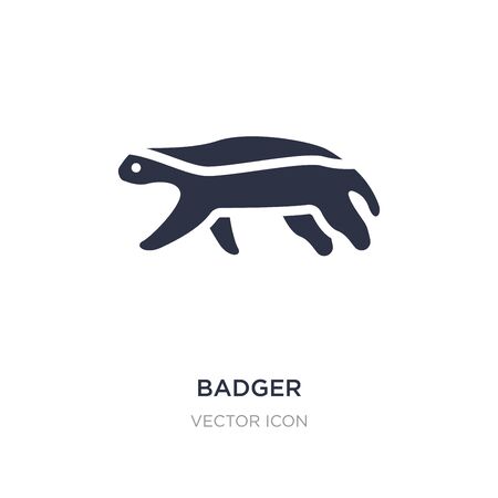 badger icon on white background. Simple element illustration from Animals concept. badger sign icon symbol design.のイラスト素材