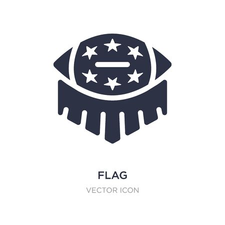 flag icon on white background. Simple element illustration from American football concept. flag sign icon symbol design.のイラスト素材