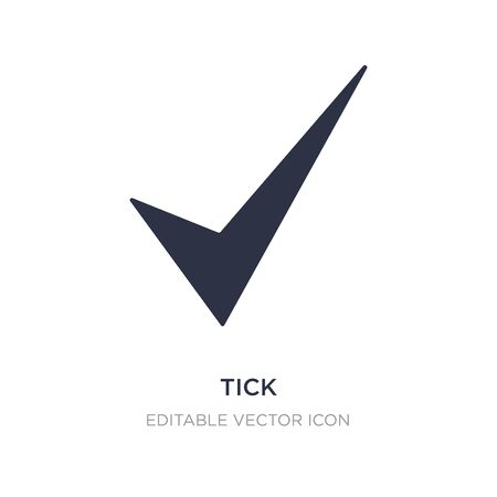 tick icon on white background. Simple element illustration from Signs concept. tick icon symbol design.のイラスト素材