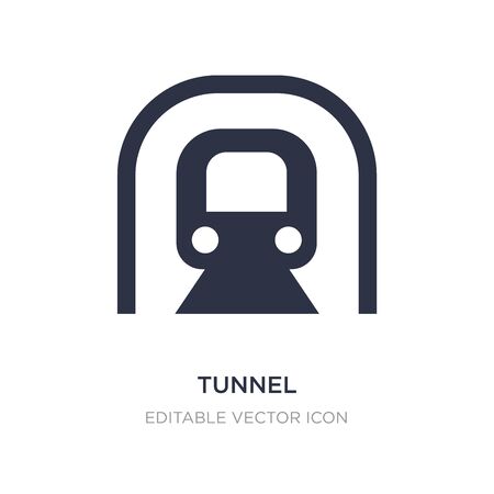 tunnel icon on white background. Simple element illustration from Transportation concept. tunnel icon symbol design.のイラスト素材