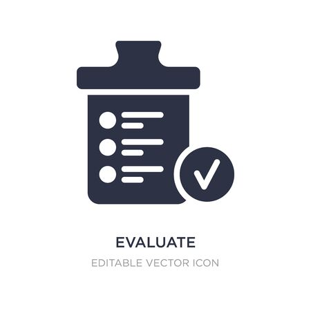 evaluate icon on white background. Simple element illustration from Miscellaneous concept. evaluate icon symbol design.のイラスト素材