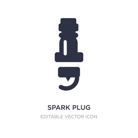 spark plug icon on white background. Simple element illustration from Transportation concept. spark plug icon symbol design.のイラスト素材