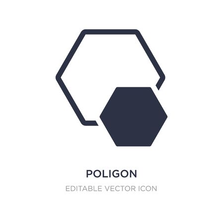 poligon icon on white background. Simple element illustration from Shapes concept. poligon icon symbol design.のイラスト素材