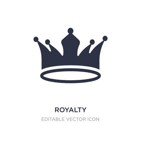 royalty icon on white background. Simple element illustration from Shapes concept. royalty icon symbol design.のイラスト素材